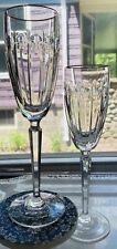 Waterford Grenville Gold Champagne Flute Crystal Barware Set Of 8 MINT picture