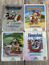 VTG 1985 Tokyo Disneyland Stickers Westernland Tomorrowland Fantasy Adventure  picture