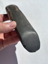 Unique 5 3/4” salvaged banded slate tube pipe preform chisel artifact from Ohio picture