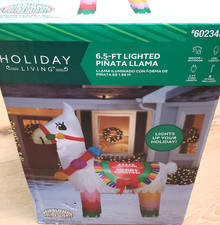 6.5 FT FELIZ NAVIDAD LLAMA PINATA AIRBLOWN LIGHTED YARD INFLATABLE Christmas picture