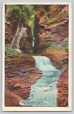 Postcard Minnehaha Falls Watkins Glen NY White Border Circa 1925 picture
