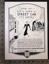 1936 TWIN CITY TRANSIT LINE STREET CAR MINNEAPOLIS M. BURWICK COMIC AD FC15080 picture