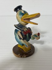 Antique Nasco Wood Donald Duck Spring Bobble Head Made in Japan Hand Painted picture