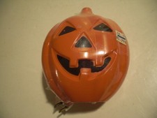 NEW SEALED Vtg 1970s-1980s Halloween 6” Jack-O-Lantern Pumpkin Lighted Blow Mold picture