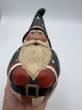 1997 House If Hatten DK Wise Santa Claus Figurine Americana Stars Stripes 6” VTG picture