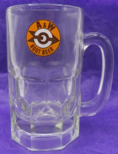 Vintage A & W Root Beer Mug 6 Inch Heavy Glass Arrow A&W Bullseye Target picture