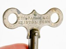 Vintage E Ingraham & Co Bristol Conn Brass Mantle Clock Key picture
