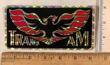 Vintage 1970s Pontiac Trans Am Firebird Logo Decal Bumper Sticker Prism 6” x 3” picture