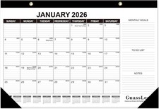 GuassLee Desk Calendar 2026-2027 - 18 Months Calendar 17