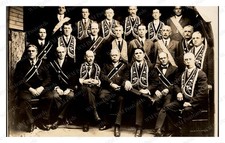 Leominster Massachusetts 1915 Odd Fellows Lodge Members Standard Postcard picture