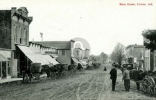 Main Street, Culver IN Indiana Vintage Photo Postcard COPY picture