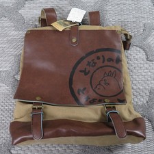 VTG My Neighbor Totoro Backpack Canvas/Faux Leather Japan Rucksack NWT *READ picture
