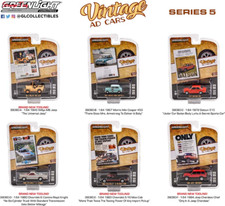 Greenlight 39080 1/64 Vintage Ad Cars Series 5. 6 assorted models picture