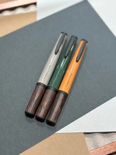 Pilot Timeline Limited Edition Wood Grip Twist Ballpoint Pen Made in Japan Set picture