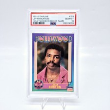 1991 Starline Hollywood Walk of Fame Levar Burton #153 Reading Rainbow PSA 10 picture