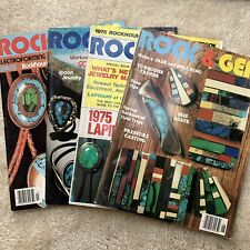 Vintage ROCK & GEM MAGAZINE Lot 1975 1979 Agate Dopping Tumbling Casting Earring picture