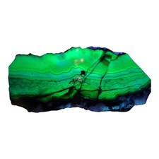 Flor de Duranzo Mexico Peach Flower Agate 8.4 oz Cut & Face-Polished UV Green  picture