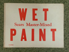 Vintage Sears Master Mixed WET PAINT sign picture