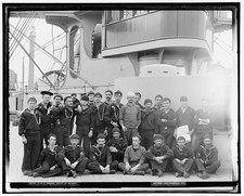 Photo:USS Indiana Battleship Seamen Group Portrait 1895-1901 Navy picture