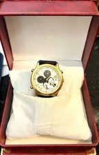 Vintage 1980’s Seiko Men’s Mickey Mouse Watch Gold Bezel New In Box picture