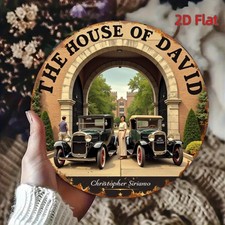 Round Vintage The House Of David Tin Metal Signs Home Décor 8x8 picture