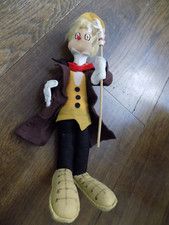 Vtg Bub Nistis Felt Hobo Clown Chimney Sweep w broom 15” Spain~1950's Poseable picture