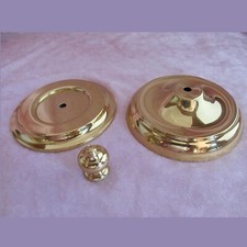 Brass Aperature Heat Cap Set for Stained glass, reverse painted, Handel shades P picture