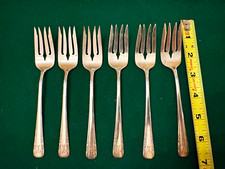 International Silver Company Sterling (.925) Salad Forks Set of 6 picture