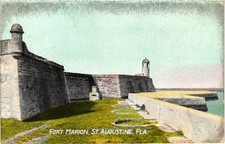 Vintage Fort Marion St. Augustine Florida Postcard picture