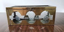 Vintage Du Vonn Collection Brass Trinket Box, Rare 10