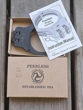 Vintage Peerless Handcuffs With 1 Key And Instruction Manual picture