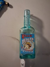 SLING'S 🐍SNAKE Oil 1800's Antique S.C. WELLS & CO. NY Glass Bottle W/rpl Lable picture