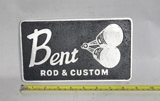 Cast Aluminum Car Club Plaque  BENT ROD & CUSTOM picture