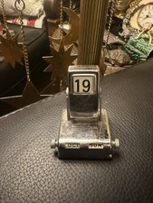 Vintage Metal Perpetual Flip Calendar 50's Chrome Souvenir  picture