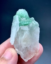 130 Carat Tourmaline with quartz crystal specimen from Afghanistan picture