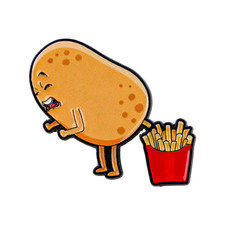 Funny Potato Enamel Pin Food Lover Brooch Lapel Pins Badge on Backpack Clothing picture