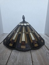Vintage “Dale Tiffany” Stained Glass Lamp Shade Multicolored picture
