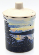 RRP Roseville Pottery Co. Hand Painted Numbered Ceramic Canister Jar With Lid picture