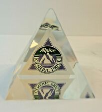 Vintage Resin Lucite Prism Pyramid Alpine Generic Price Paperweight picture