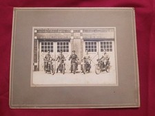 Motorcycles Antique Photo On Board Nice Found In Storage Harley ? Indian ? picture