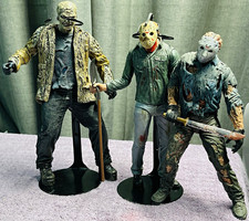 3 VTG Friday the 13th Jason Voorhees  Figures w/Access. Mcfarlane & NECA  READ picture