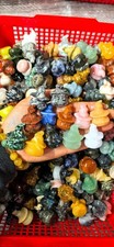 50PCS Natural Mixed Pumpkin skull Carved Quartz Reiki Hallowmas Crystal gift picture
