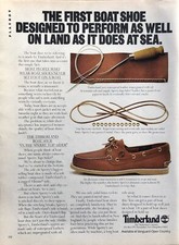 1981 Timberland Boat Shoes PRINT AD Designed Perform Well Land & Sea VTG 1980s picture