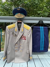 Rare Soviet Colonel General of Aviation Hat & Uniform w Honored Test Pilot Badge picture