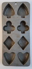 Large Metal Pan Baking Cookie Sheet Spades Hearts Diamonds Clubs Poker Card Suit picture