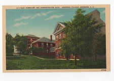c1940 Anderson College East Dormitory Administration Red Brick Postcard A-1 picture