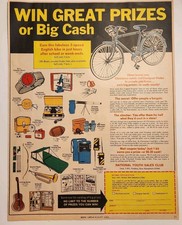 1969 National Youth Sales Club Prizes English Bicycle Retro Original Print Ad picture