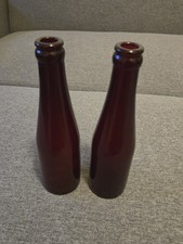 Vintage 1950s Schlitz Royal Ruby Red Beer Bottles by Anchor Hocking - 7oz Shorty picture