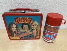 Vintage 1980 Aladdin The Dukes of Hazzard Metal Lunchbox - with Thermos picture