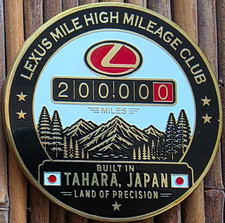 Lexus Mile High Mileage Club 200,000 Miles Solid Brass Badge Emblem 2 Available picture